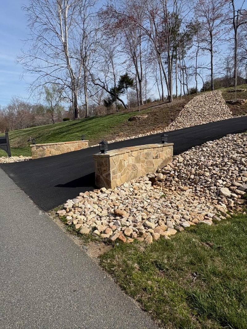 Culvert with a rock headwall
