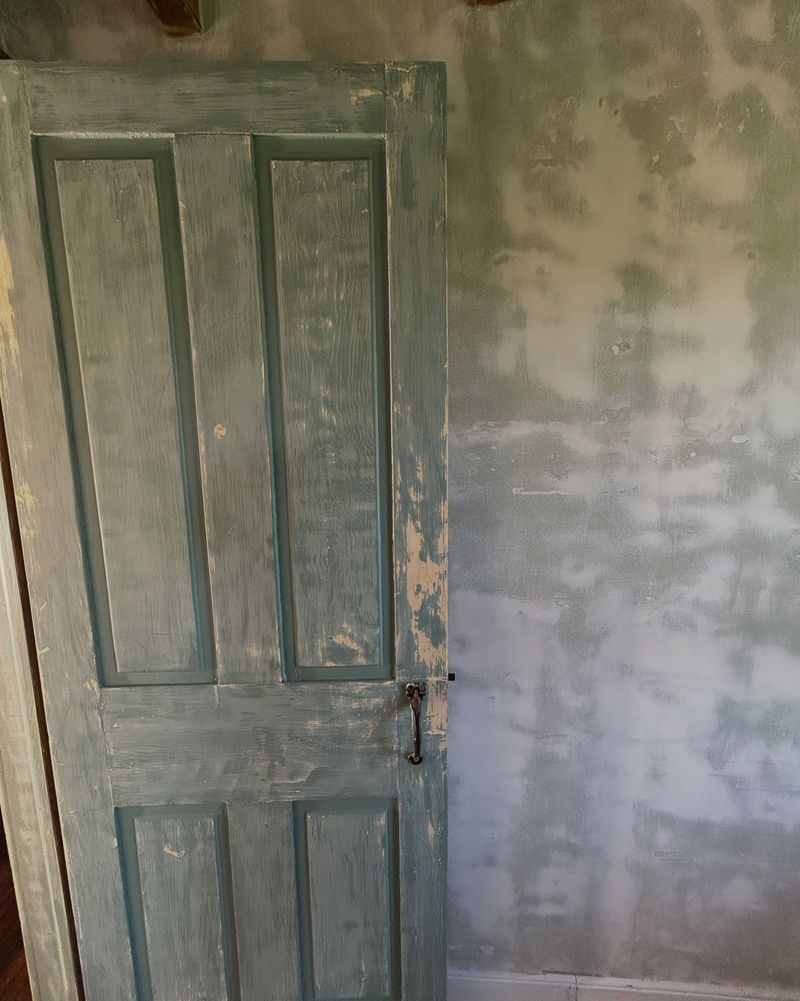 Original door being prepped
