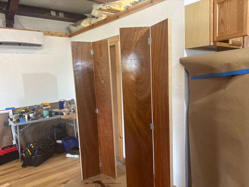 Room mid-renovation with new walls