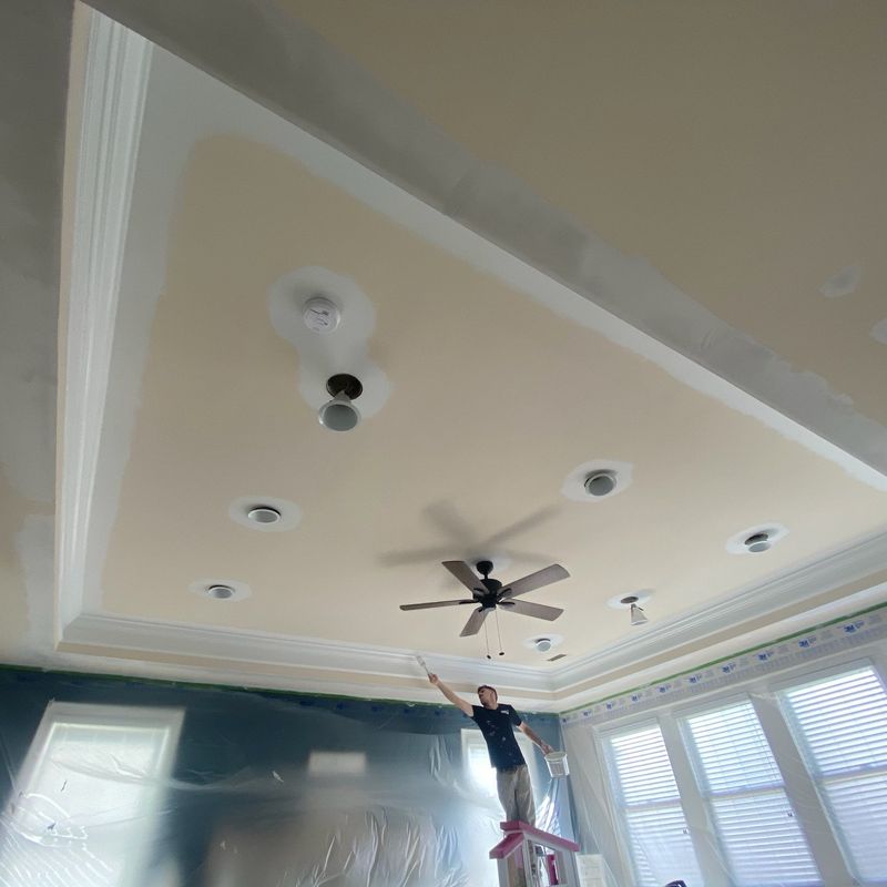 Navy tray ceiling
