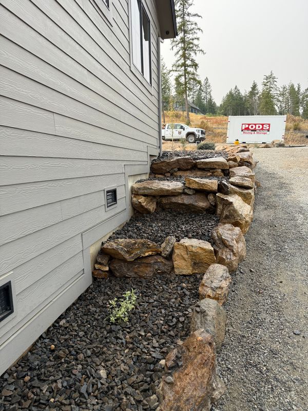 Natural Boulder Retaining Walls