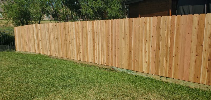 6 Foot Cedar Fence Extended Height  6-Foot Cedar Side-by-Side