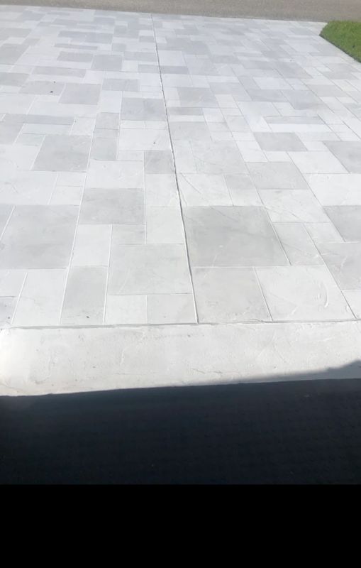 Concrete Squares with Faux Grass or Rocks