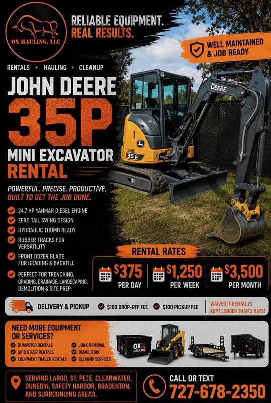 Heavy equipment Rentals