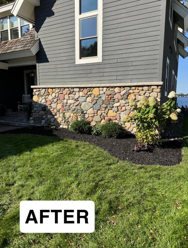 Mulch and Rock Installation