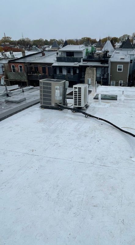 TPO Flat roof installation 