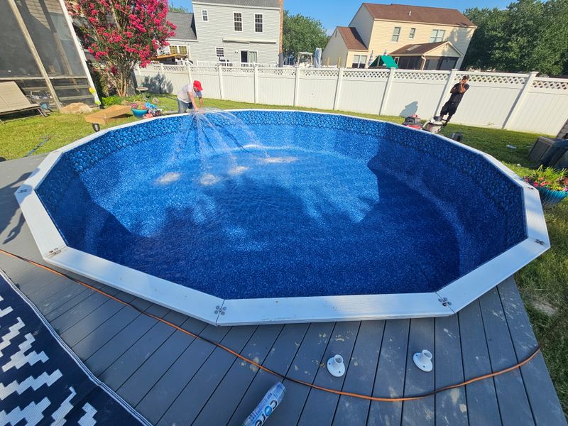 Above ground pool liners