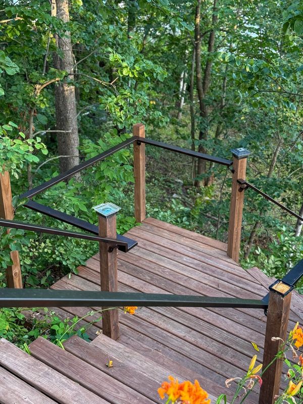 Custom Metal Railings Enhance Cass Lake Stairs