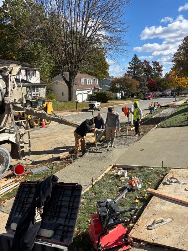 Sidewalk & curb install