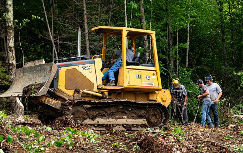 Carving a Pond into a Mountain Side
