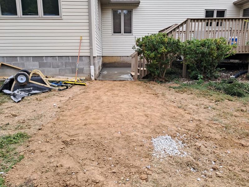 Concrete pad and Grill Hut