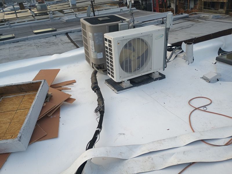 TPO Flat roof installation 