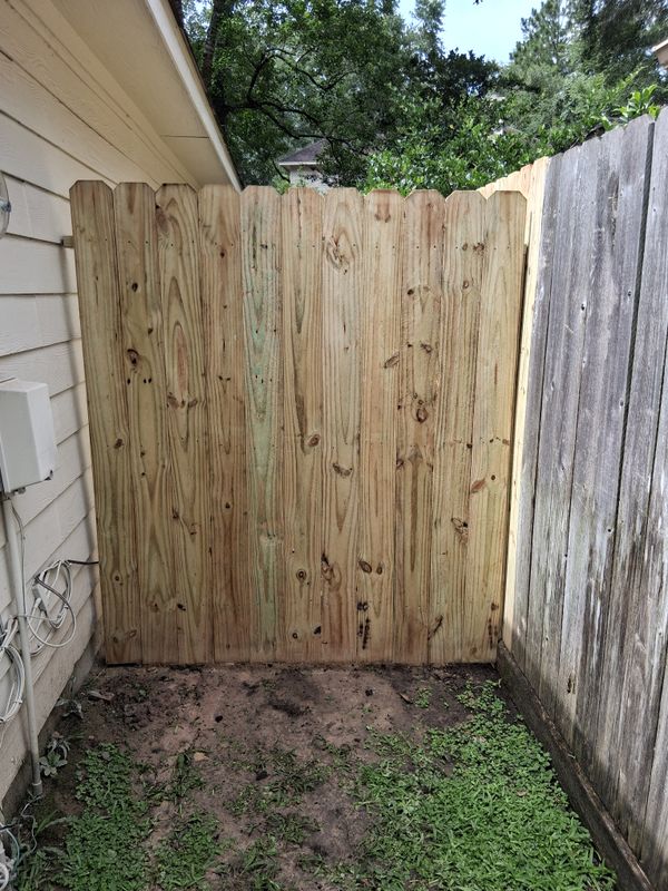 Wood fencing