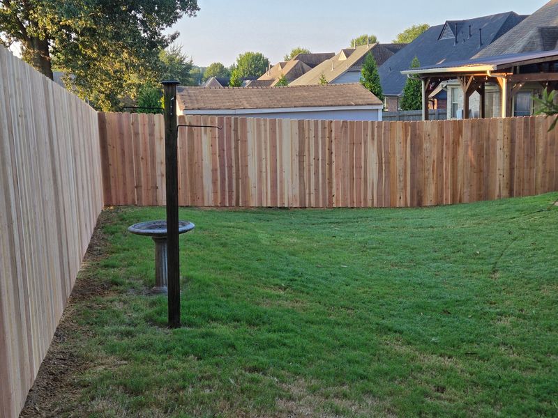 Cedar Privacy Fence Installation