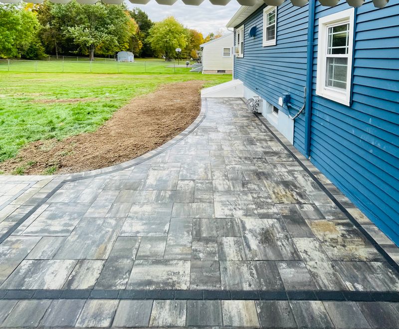 Paver patio installation
