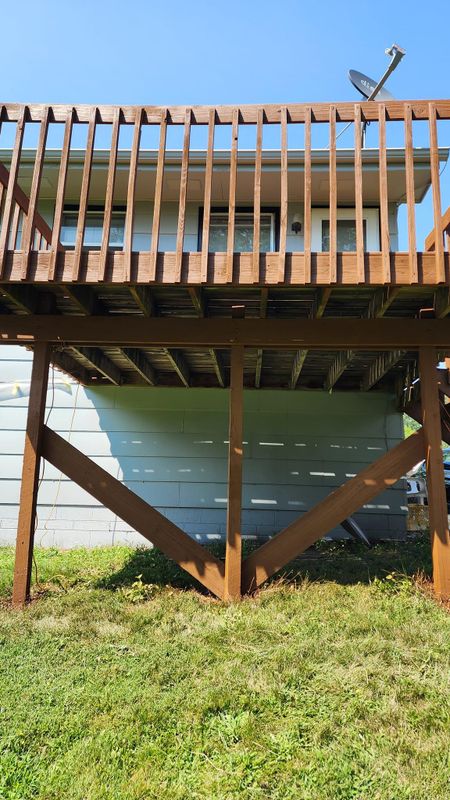 Deck staining