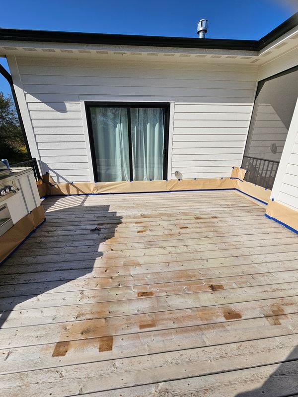 Deck staining 