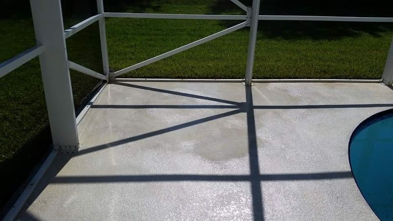 Pool Deck and Pool Cage Cleaning