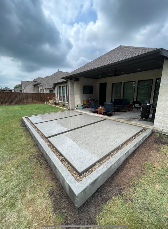 Elevating Outdoor Living: Precision Concrete Design with Modern Aesthetics in Corinth, TX