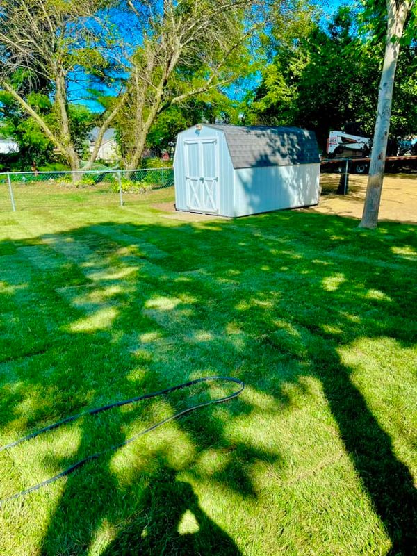 Hydro-seeding and sod installation