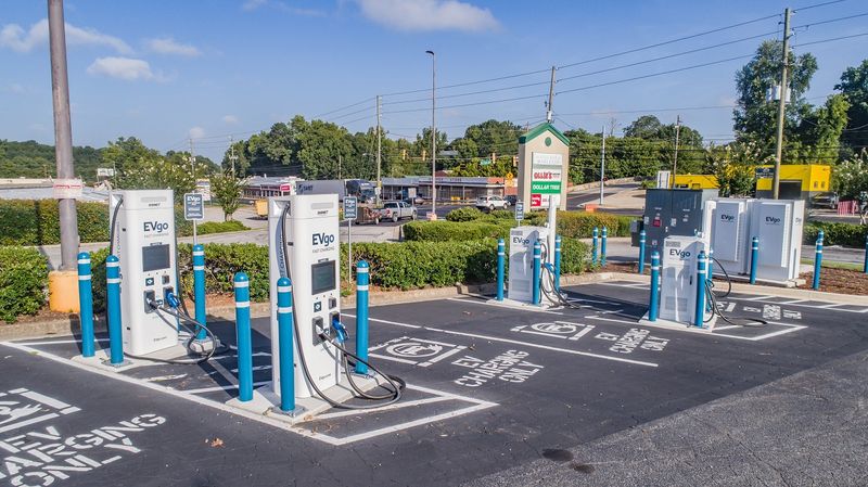 Electric commercial car charging stations