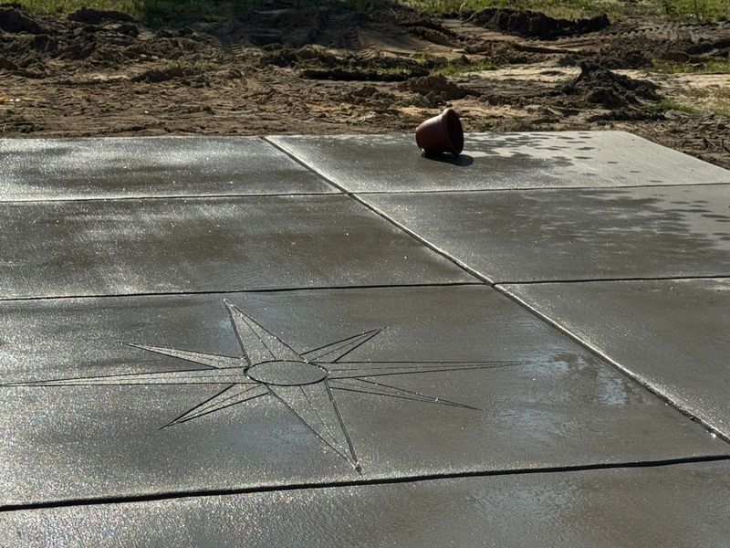 Stamp concrete pool