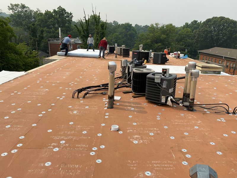 TPO Flat roof installation 