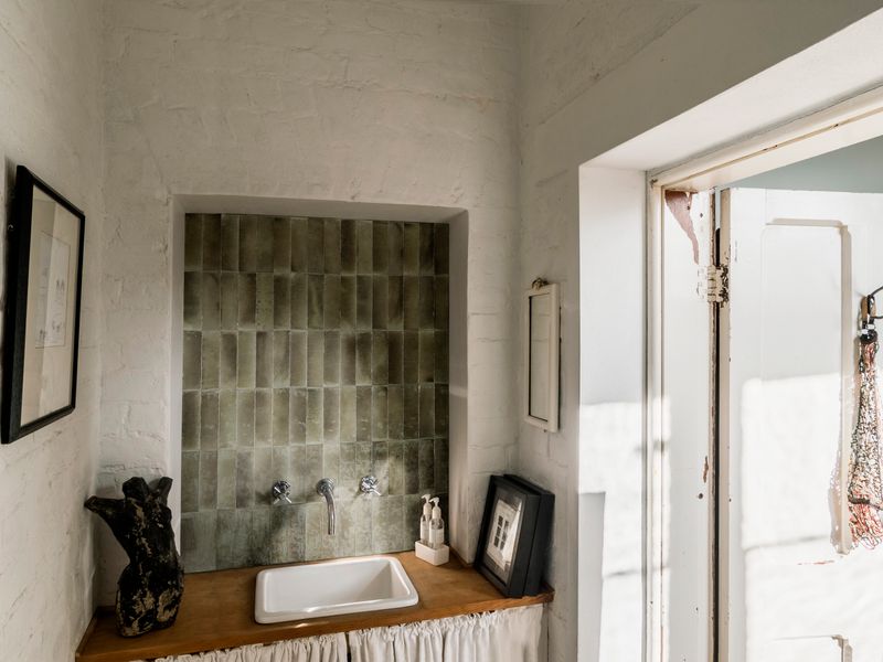 Wall tile wood look japandi design