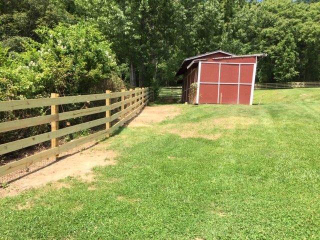 Wooden fencing