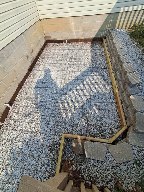 Concrete pad and Grill Hut