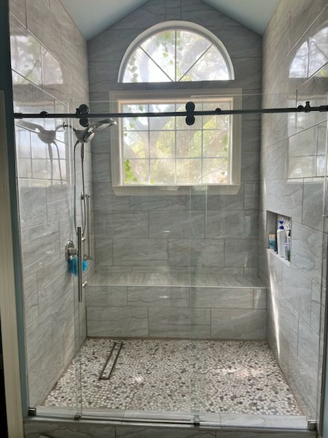 Custom tiled showers