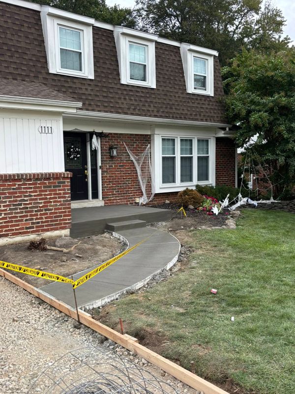 Sidewalk & curb install