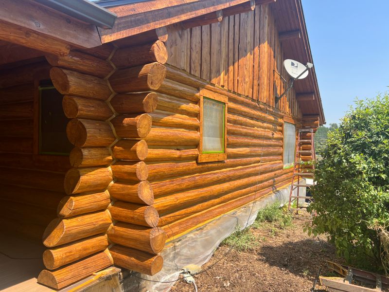 Log Home Staining in Montana