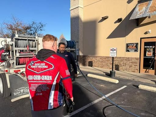 Store front exterior cleaning