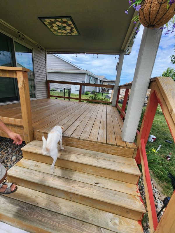 Deck staining 