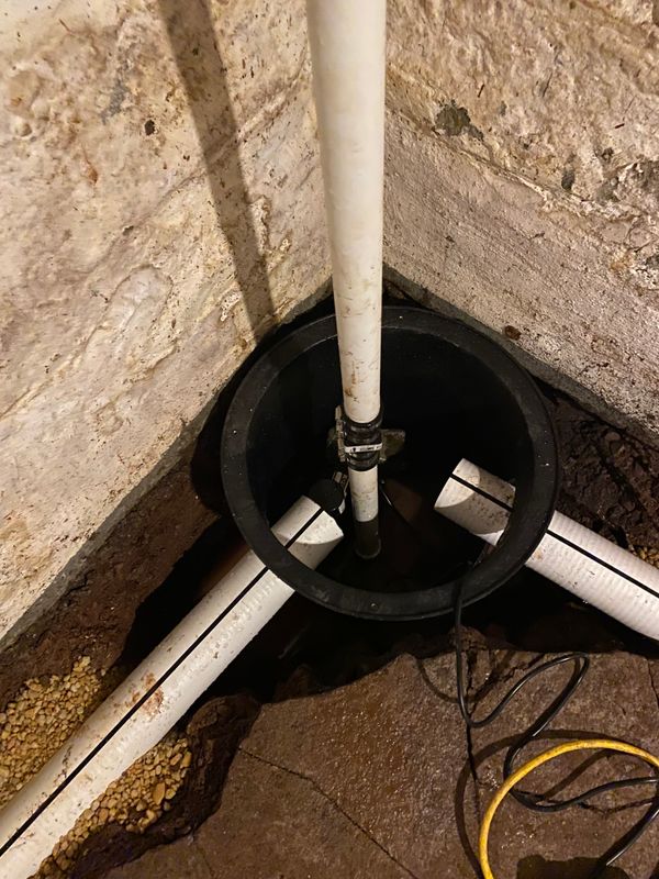 Basement waterproofing/interior and exterior French drainage system installation