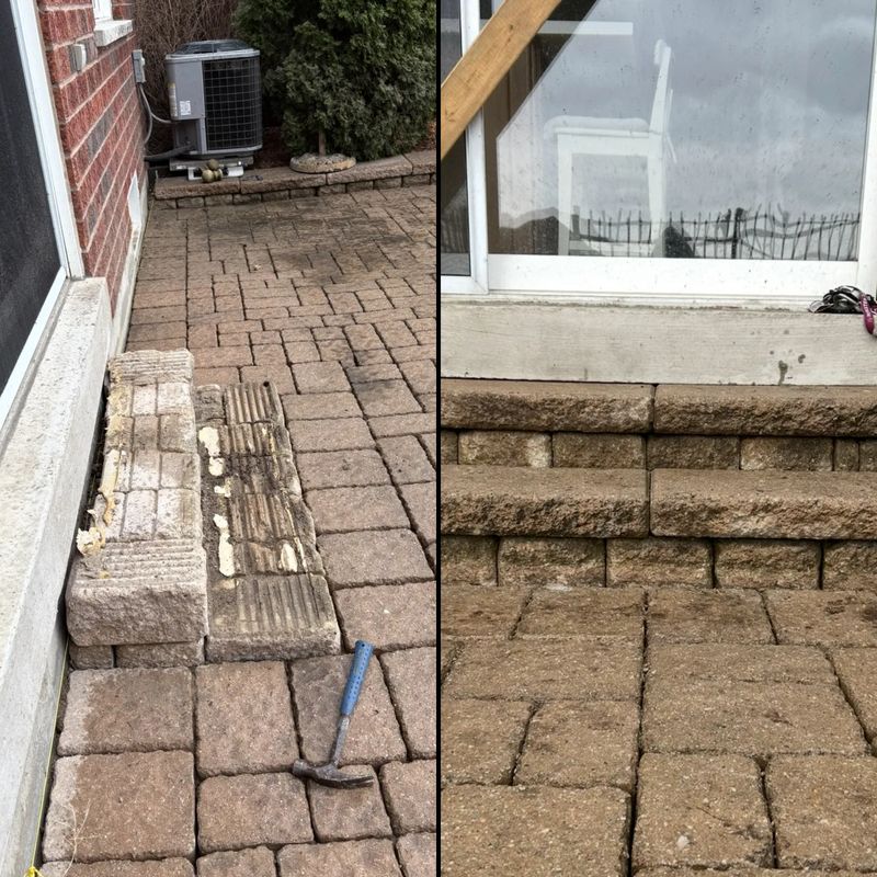 (Steps & Wall Restoration) Safety & Structural Interlock Repairs