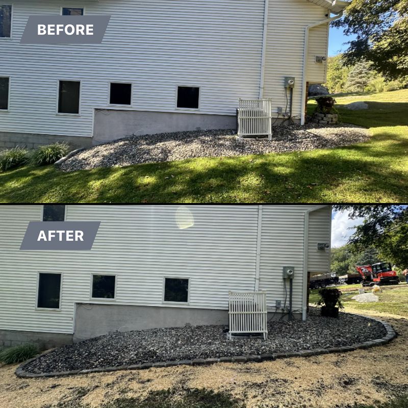Hardscaping installation