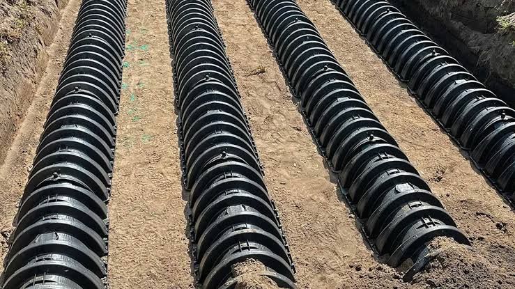 Complete septic system installation
