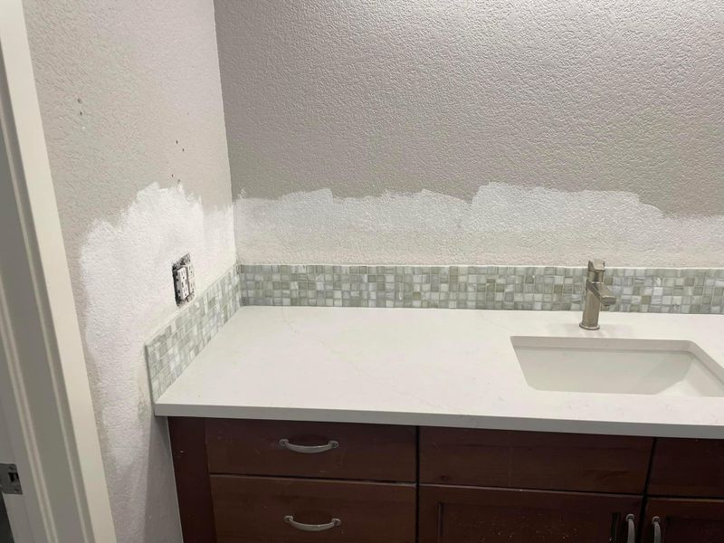 Backsplash Install 