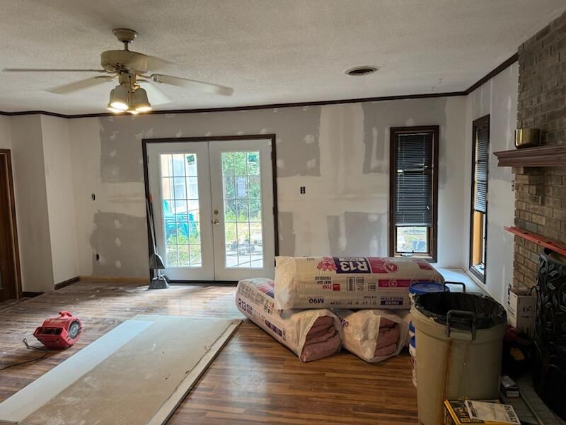 Carbondale Roof Leak repair and Drywall installation