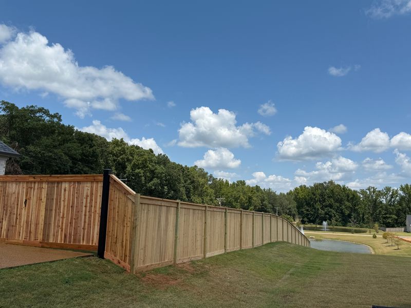 Wood fencing