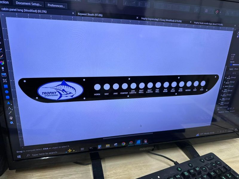 Custom Acrylic Dash Panel Fabrication
