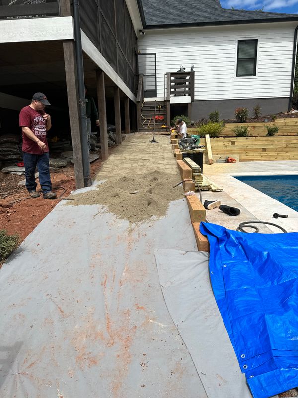 Eco-Friendly Erosion Control and Ornamental Poolside Landscaping in Canton, GA