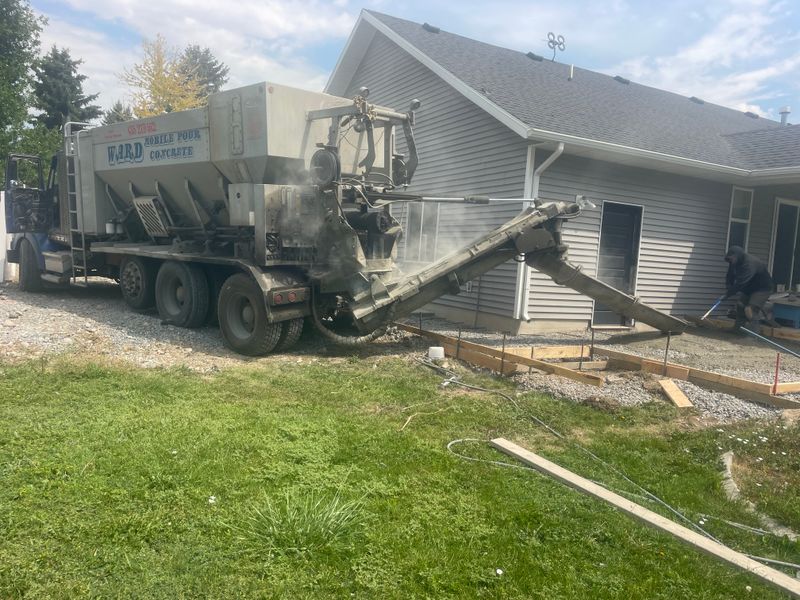Fresh Concrete mixed and poured on site
