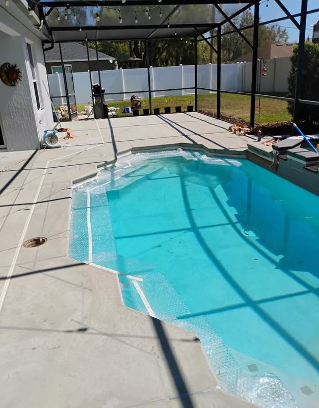 Pool deck resurfacing