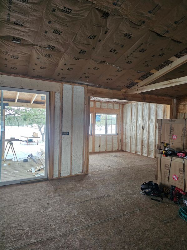 Spray foam insulation