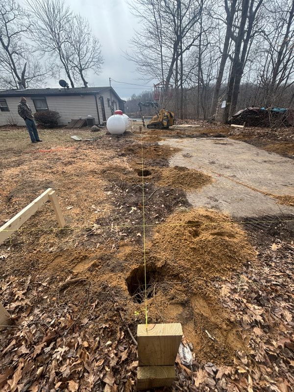 Precise postholes for new barn build