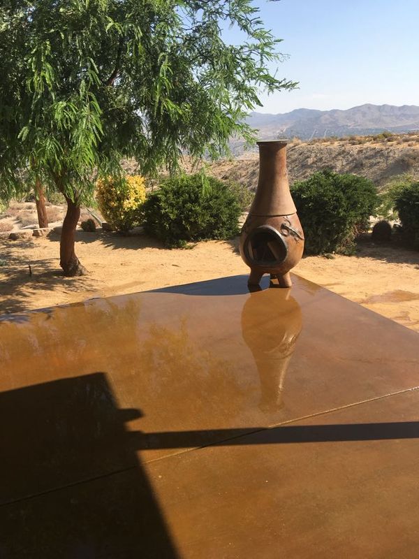 Acid washed concrete stain