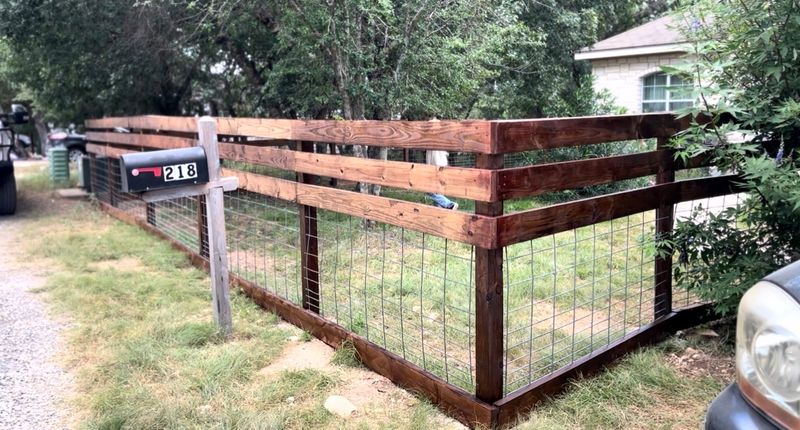 Deer-Proof Delight: Custom Wood and Hog Panel Fence
